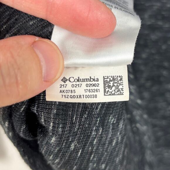 Columbia long sleeve hooded top Small Gray spacedye outdoor hiking - Picture 9 of 9